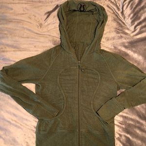 Lululemon olive green zip up hoody